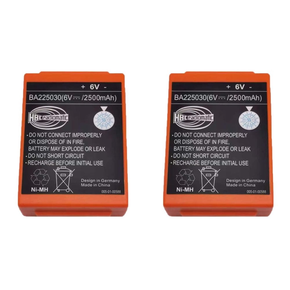 2-PACK BA225030 2500mAh 6V Ni-Mh Rechargeable Battery Long-Lasting Power