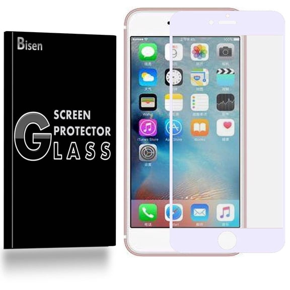 [2-PACK BISEN] Tempered Glass [Full Coverage] Screen Protector For iPhone 6S Plus / iPhone 6 Plus [White]
