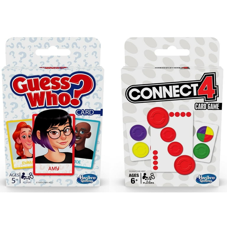 Hasbro Classic Family Card Games Guess Who? and Connect 4, Ages