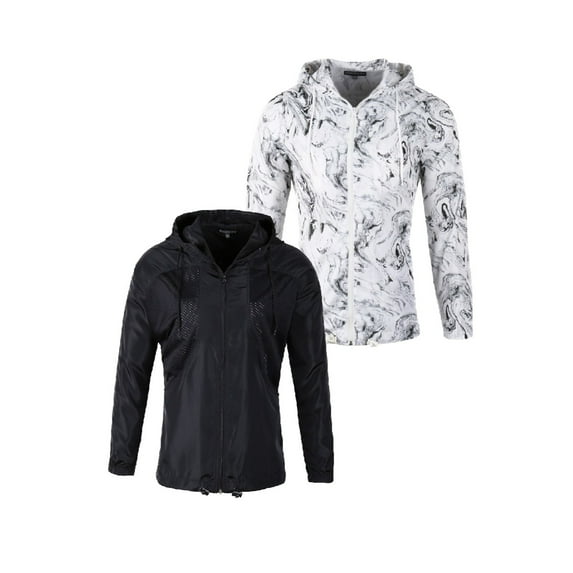 2-PACK Beautiful Giant Ladies Trench Coat Lightweight Windbreak With Hood Fashion Hiking