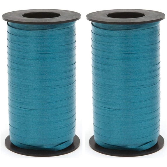 2-PACK - Berwick Splendorette 3/16" x 500yds - Teal (1-33) Crimped Curling Ribbon