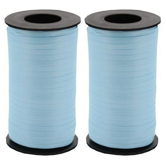 2-PACK - Berwick Splendorette Crimped Curling Ribbon 3/16" Wide X 500 Yards, Baby Blue