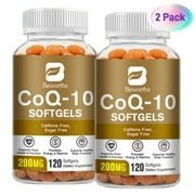 (2 PACK) Beworths CoQ10 Capsules 200mg | 240 Count | Non-GMO and Gluten Free Supplement | High Absorption