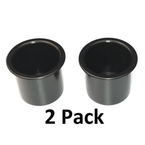 2 PACK Black Plastic Cup Holders For Boat Car Sectional Sofa Couch Recliner Furniture Bar Tables RV Car Truck Inserts Poker Table Dropin 2 7/8