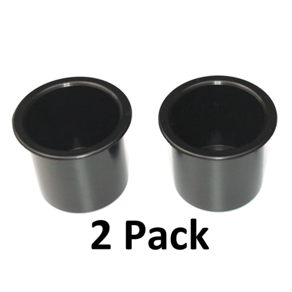 2 PACK Black Plastic Cup Holders For Boat Car Sectional Sofa Couch Recliner Furniture Bar Tables RV Car Truck Inserts Poker Table Dropin 2 7/8