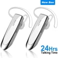 thumbnail image 1 of 2-PACK Bluetooth Headset, Cell Phone Earpiece with 24 Hrs Playtime, Wireless Earbuds, 1 of 5