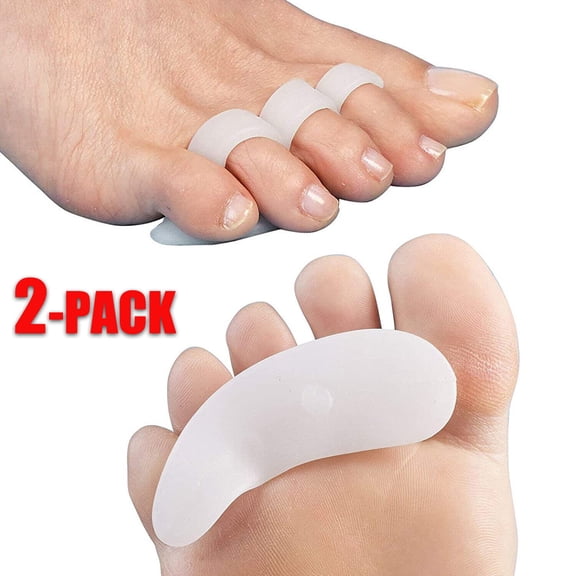 2-PACK Bunions Hammer Toe Separator Corrector Straightener Splint Cushion Pad
