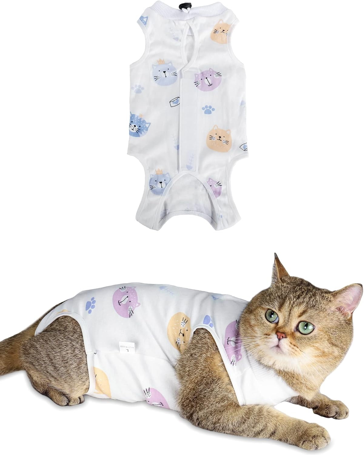 2 PACK Cat Recovery Suit Breathable Cat Surgery Recovery Suit Female Cat Onesie for Cats After Surgery Cat Spay Recovery Suit Female Abdominal