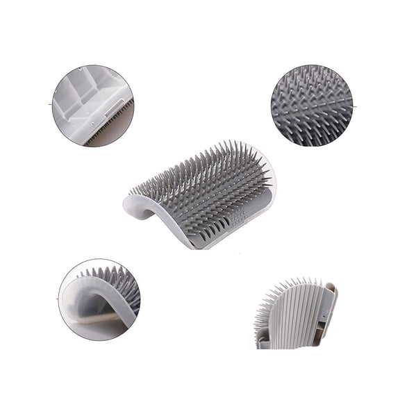 2 PACK Cat Self Groomer,Softer Cat Corner Scratcher For Wall With Catnip,Massage Comb Groomer Cat Corner Groomer,Pet Grooming Massage Kitten Brush,Cat Face Scratcher For Kitten with Long &Short Fur
