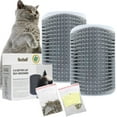 thumbnail image 1 of 2 PACK Cat Self Groomer,Softer Cat Corner Scratcher For Wall With Catnip,Massage Comb Groomer Cat Corner Groomer,Pet Grooming Massage Kitten Brush,Cat Face Scratcher For Kitten with Long &Short Fur, 1 of 7