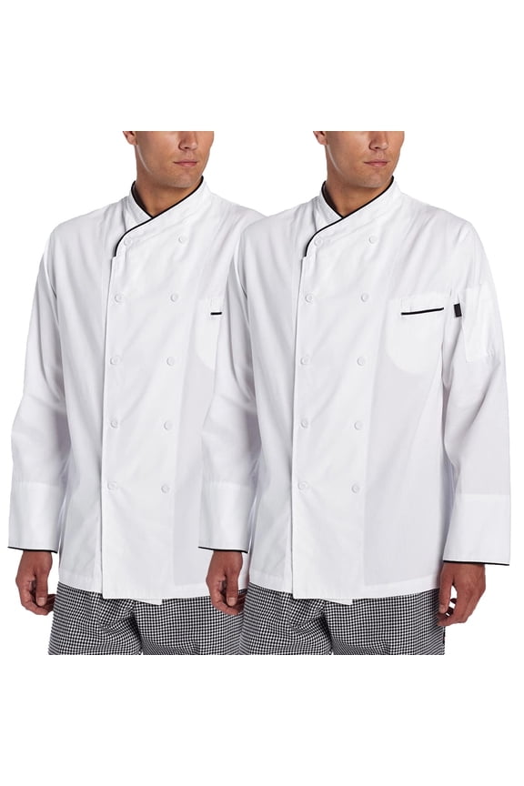 2-PACK Chef Code 100% Egyptian Cotton Executive Chef Coat Unisex