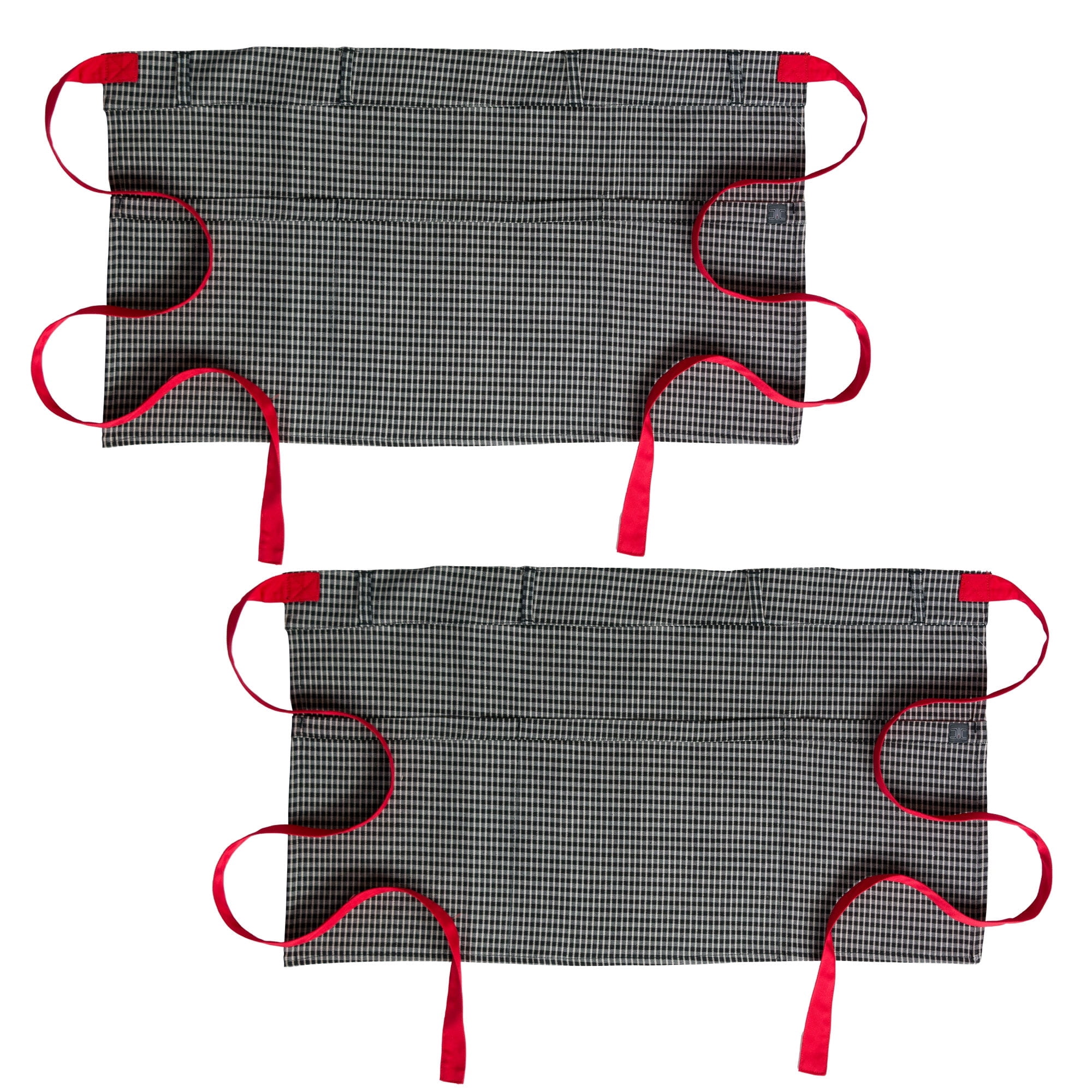 2-PACK Chef Code 3-Section Pocket Denim Reversible Chef Apron, 14" Long