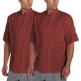 thumbnail image 1 of 2-PACK Chef Code Basic Short Sleeve Chef Coat with Pearl Buttons, Chef Jacket, Red, M, 1 of 2