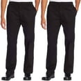 thumbnail image 1 of 2-PACK Chef Code Classic Trouser Chef Pant - Elastic Waist with Button and Zipper, Black, M, 1 of 3