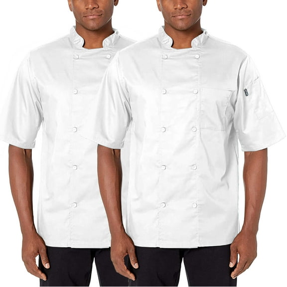 2-PACK Chef Code Cool Breeze Chef Coat with Short-Sleeves and Mesh Vent Inlay