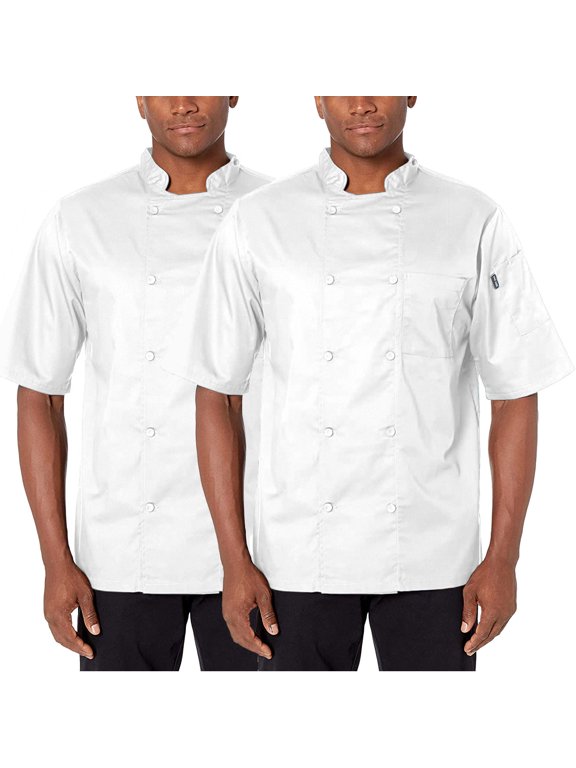 2-PACK Chef Code Cool Breeze Chef Coat with Short-Sleeves and Mesh Vent Inlay