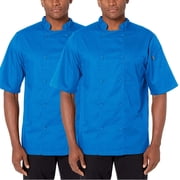 2-PACK Chef Code Cool Breeze Chef Coat with Short-Sleeves and Mesh Vent Inlay