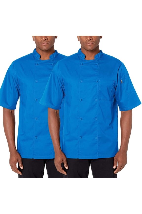 2-PACK Chef Code Cool Breeze Chef Coat with Short-Sleeves and Mesh Vent Inlay