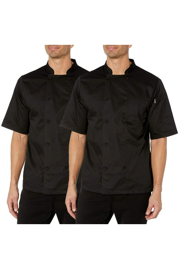 2-PACK Chef Code Cool Breeze Chef Coat with Short-Sleeves and Mesh Vent Inlay