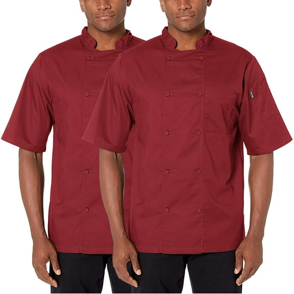 2-PACK Chef Code Cool Breeze Chef Coat with Short-Sleeves and Mesh Vent Inlay