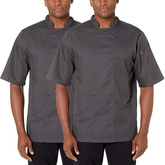 2-PACK Chef Code Cool Breeze Chef Coat with Short-Sleeves and Mesh Vent Inlay