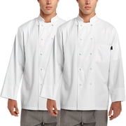 2-PACK Chef Code Francesco Classic Chef Coat with Cloth Knot Buttons