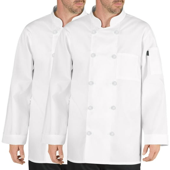 2-PACK Chef Code Stephano Classic Chef Jacket, White, 4XL