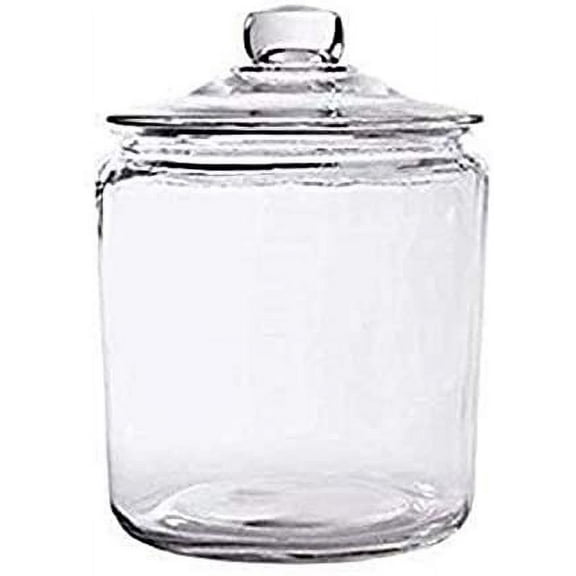 2 PACK - Clear Glass Round 2 Gallon Cookie Wedding Candy Jar with Glass Lid