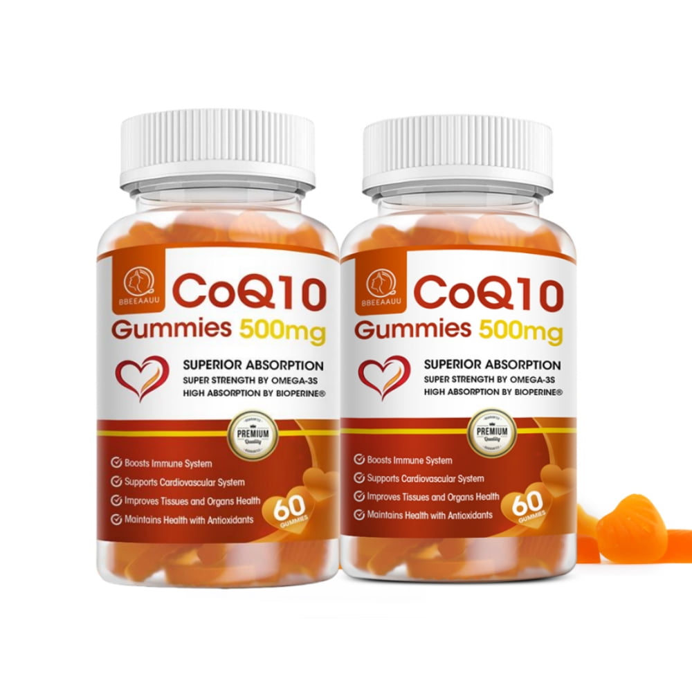 (2 PACK)CoQ10 Gummies 500mg, High Absorption CoQ10 Supplement Gummies ...