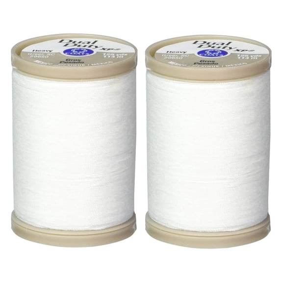 2-PACK - Coats Dual Duty XP Heavy Thread 125yd - White