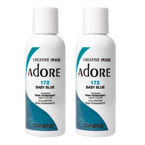 [2 PACK] Creative Images Systems Adore Semi-Permanent Hair Color [#172 BABY BLUE] * BEAUTY TALK LA *