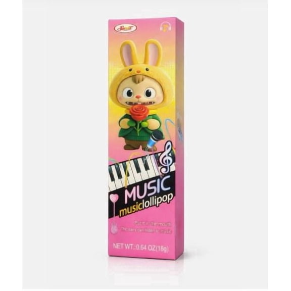 2 PACK Cute Bunny Lollipop Candy, (18g), Individually Boxed Sweet Hard Candy, Kids Party Favor Candy, Easter Gift Bag Filler