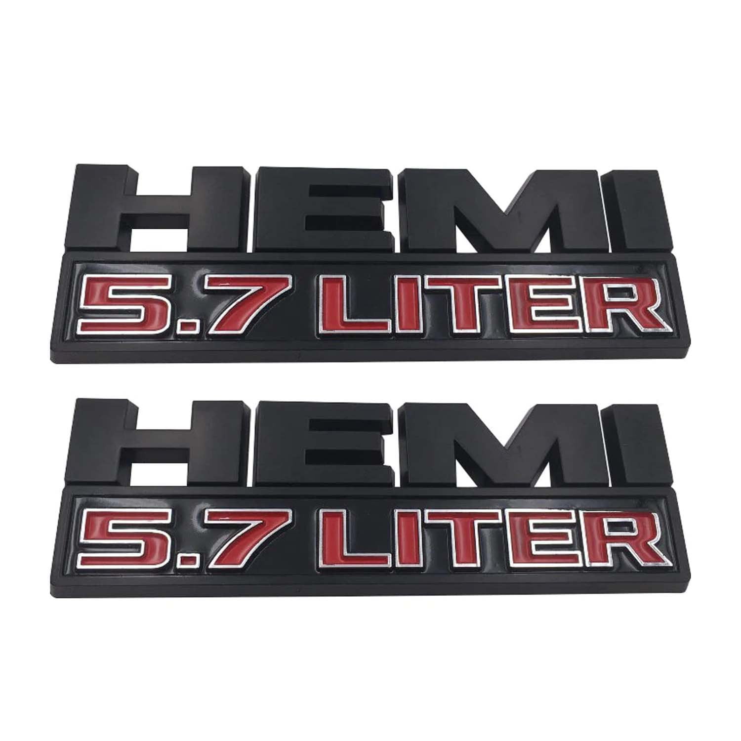 Dodge ram chrysler jeep hemi 5 7l emblem nameplate badge logo 2 pack