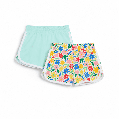 Girls Dolphin Shorts, 2-Pack, Sizes 4-18 & Plus