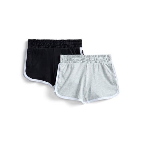Girls Dolphin Shorts, 2-Pack, Sizes 4-18 & Plus