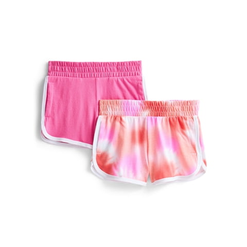 Girls Dolphin Shorts, 2-Pack, Sizes 4-18 & Plus