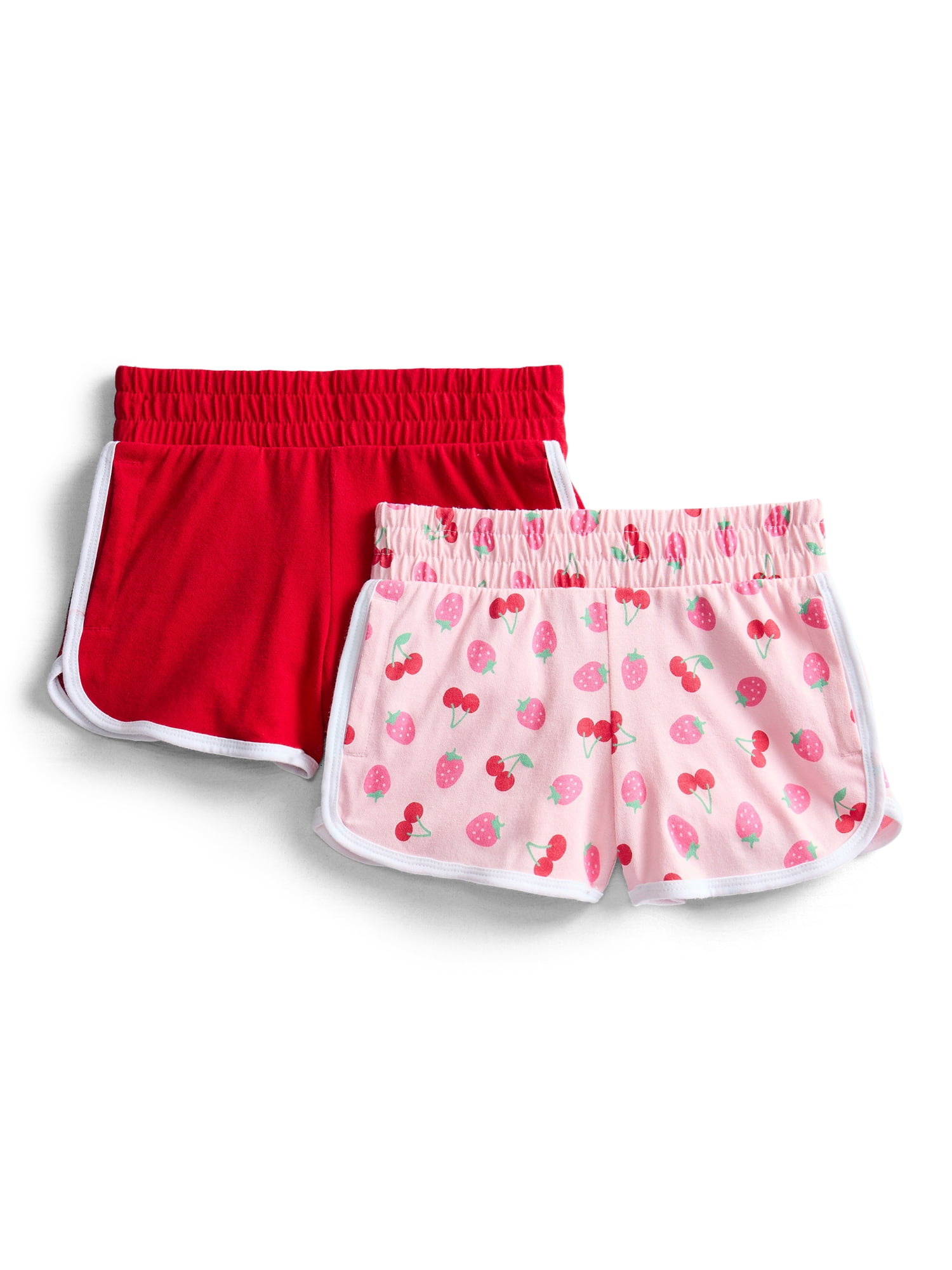 Wonder Nation Girls Dolphin Shorts, 2-Pack, Sizes 4-18 & Plus