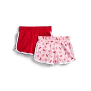 Girls Dolphin Shorts, 2-Pack, Sizes 4-18 & Plus