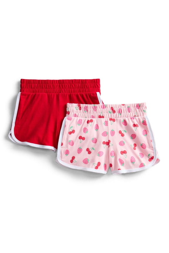 Girls Dolphin Shorts, 2-Pack, Sizes 4-18 & Plus