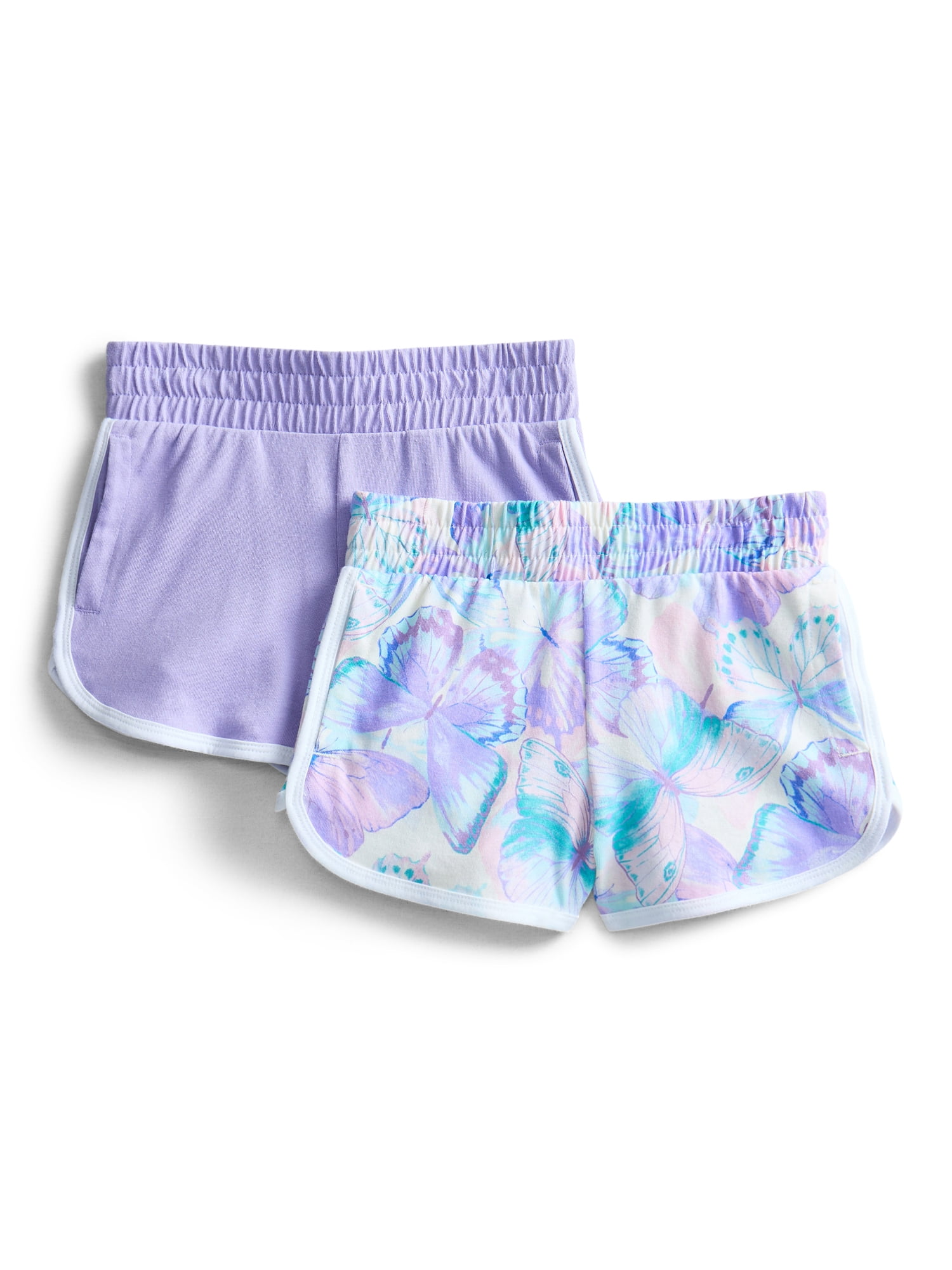 Wonder Nation Girls Dolphin Shorts, 2-Pack, Sizes 4-18 & Plus