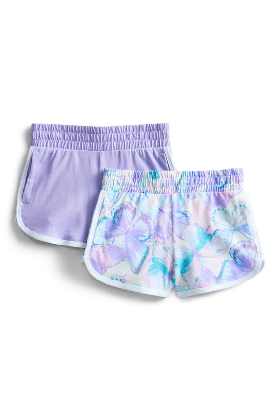 Girls Dolphin Shorts, 2-Pack, Sizes 4-18 & Plus