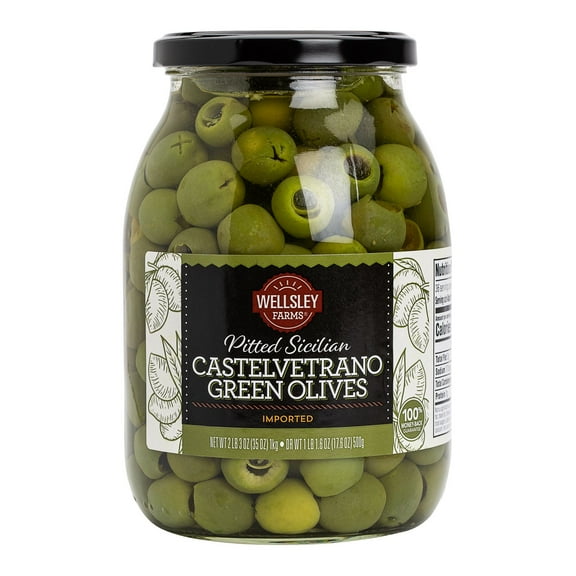 2 PACK | Wellsley Farms Castelvetrano Pitted Sicilian Green Olives, 35.3 oz.