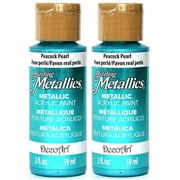 2-PACK - Deco Art Dazzling Metallics Acrylic Paint, 2 oz., Peacock Pearl