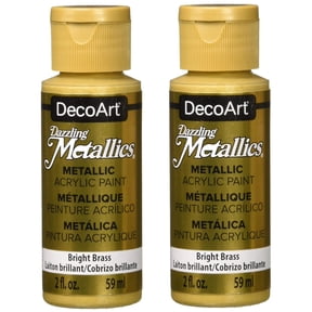 [2-PACK] - Decoart Dazzling Metallics Acrylic Paint 2oz - Bright Brass DA338