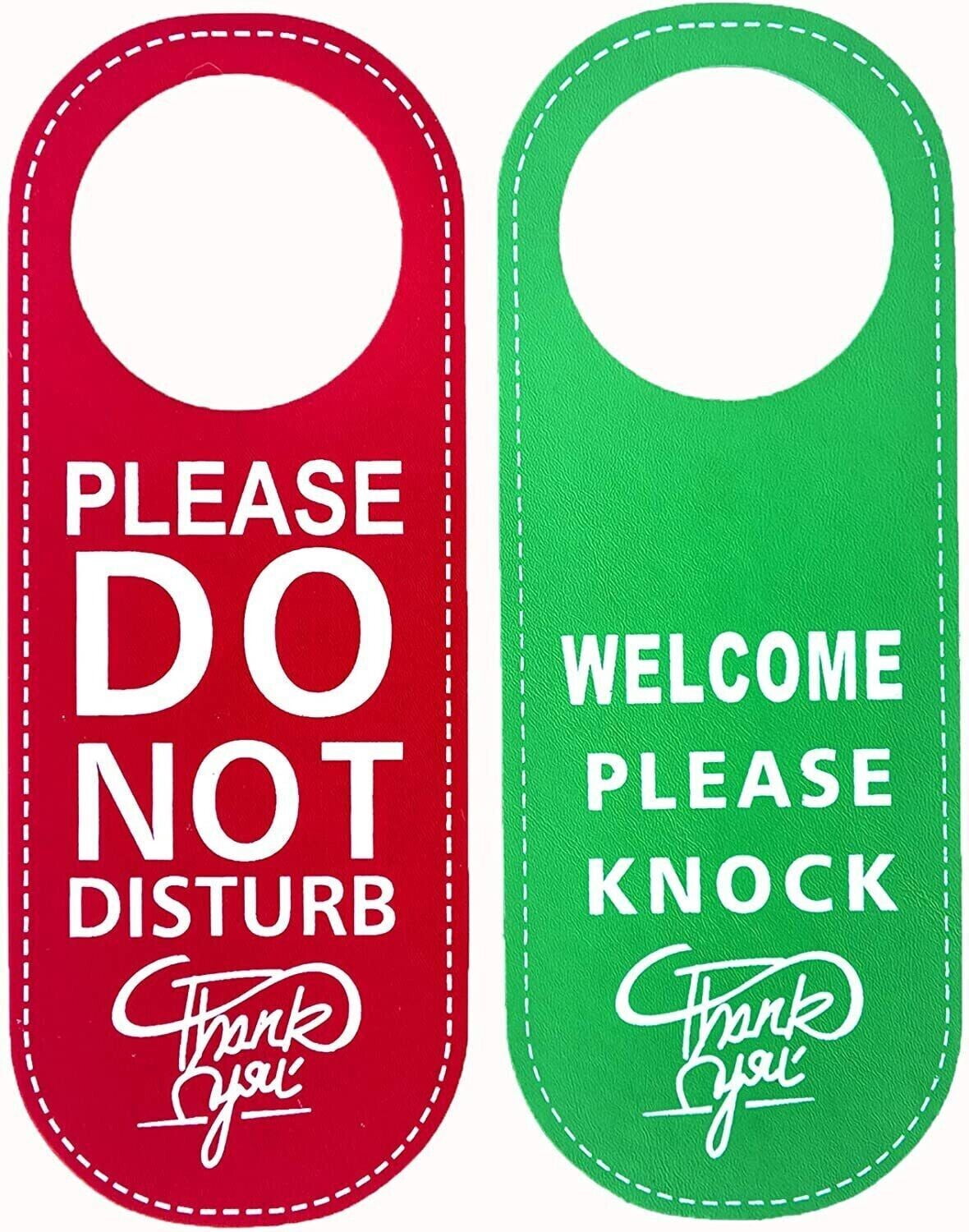2 PACK Do Not Disturb Door Hanger/Sign Hotel Guest House Green&amp;Red ...