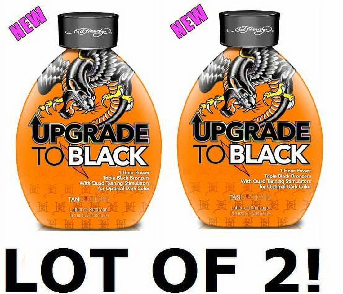 2 PACK Ed Hardy Upgrade To Black 1 Hour Power Bronzer Indoor Tanning