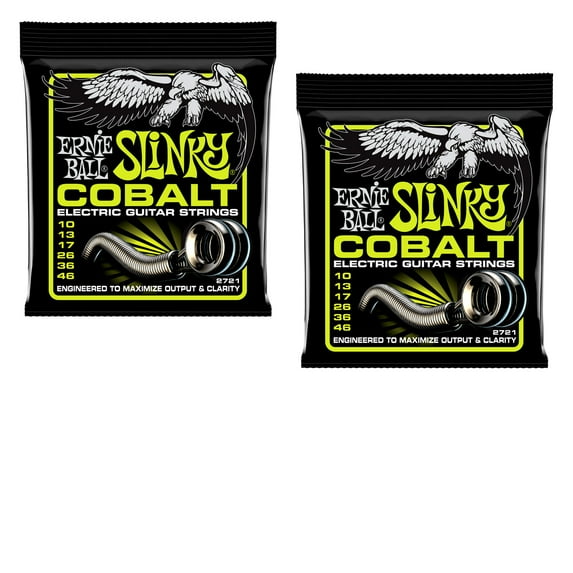 2 PACK Ernie Ball Cobalt P02721 Regular Slinky Electric Guitar Strings