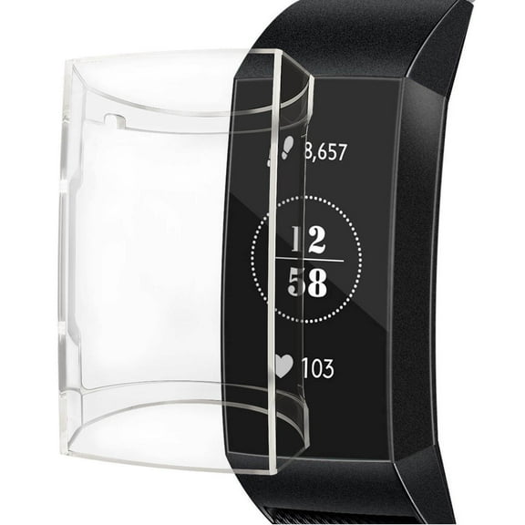 [2-PACK] For Fitbit Charge 4 / Fitbit Charge 3 Case, Heavy-Duty Shockproof Protective Full Cover Case Guard Saver Shield, Shock Adsorption, Drop Protection