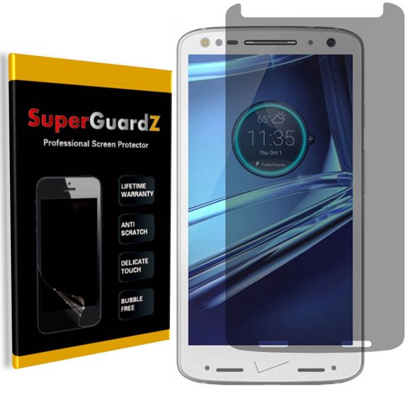 [2-PACK] For Motorola Droid Turbo 2 - SuperGuardZ Privacy Anti-Spy Screen Protector, Anti-Scratch, Anti-Bubble, Anti-Fingerprint