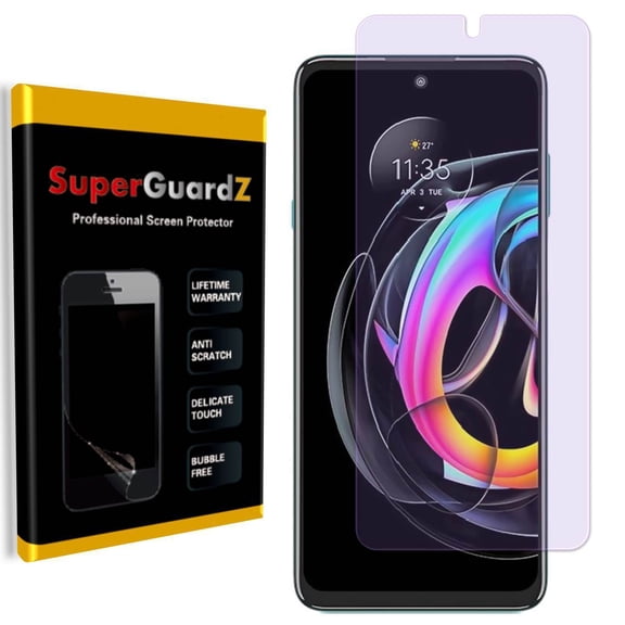 [2-PACK] For Motorola Edge 20 Lite (2021) - SuperGuardZ Anti Blue Light [Eye Protection] PET Film Screen Protector, Anti-Scratch, Anti-Bubble